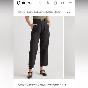 Quince Organic Twill Cotton Barrel Pants